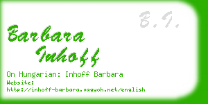 barbara inhoff business card